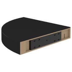 Vidaxl Kotne police 2 kosa črne 25x25x3,8 cm MDF