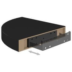 Vidaxl Kotne police 2 kosa črne 25x25x3,8 cm MDF