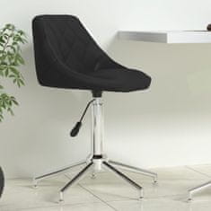 Vidaxl Vrtljivi pisarniški stol, črn, umetno usnje