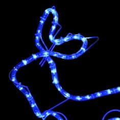 Greatstore Božični jelen in sani zunanja dekoracija 252 LED lučk