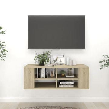 Vidaxl vidaXL Stenska TV omarica, hrast sonoma, 102x35x35 cm