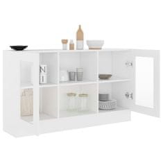 Vidaxl Vitrina bela 120x30,5x70 cm iverna plošča