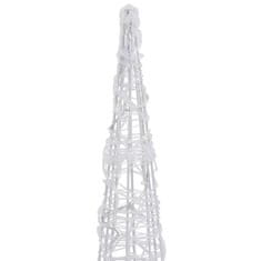 Vidaxl Akrilna okrasna LED piramida modra 90 cm