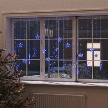 Vidaxl vidaXL Božične lučke na daljinsko upravljanje z zvezdami in lunami, 345 LED diod