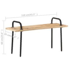 Vidaxl Klop 110 cm robusten mangov les