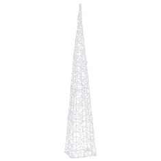 Vidaxl Akrilni okrasni LED stožec hladno bel 120 cm