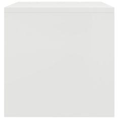Vidaxl Nočna omarica bela 40x30x30 cm iverna plošča