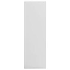 Vidaxl Knjižna omara / komoda visok sijaj bela 50x25x80 cm