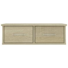Vidaxl Stenska polica s predali sonoma hrast 60x26x18,5 cm iverna pl.