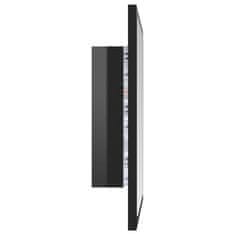 Vidaxl LED kopalniško ogledalo visok sijaj črno 40x8,5x37 cm