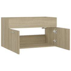 Vidaxl Omarica za umivalnik sonoma hrast 80x38,5x46 cm iverna plošča
