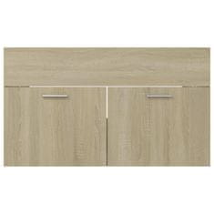 Vidaxl Omarica za umivalnik sonoma hrast 80x38,5x46 cm iverna plošča