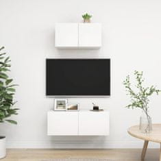 Vidaxl Komplet TV omaric 2-delni bela iverna plošča