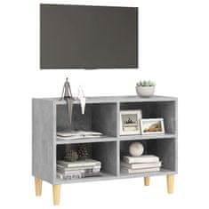 Vidaxl TV omarica z lesenimi nogami betonsko siva 69,5x30x50 cm