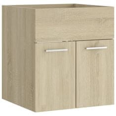 Vidaxl Omarica za umivalnik sonoma hrast 41x38,5x46 cm iverna plošča