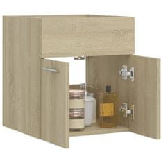 Vidaxl Omarica za umivalnik sonoma hrast 41x38,5x46 cm iverna plošča