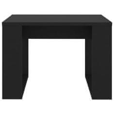 Vidaxl Stranska mizica črna 50x50x35 cm iverna plošča