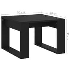 Vidaxl Stranska mizica črna 50x50x35 cm iverna plošča