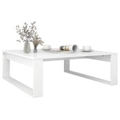 Vidaxl Klubska mizica bela 100x100x35 cm iverna plošča