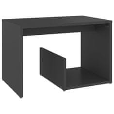 Vidaxl Stranska mizica siva 59x36x38 cm iverna plošča