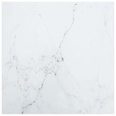 Vidaxl Mizna plošča bela 40x40 cm 6 mm kaljeno steklo z marmorjem
