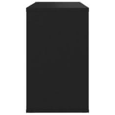 Greatstore Stranska omarica črna 60x30x50 cm iverna plošča