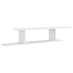 Vidaxl Stenska TV polica bela 125x18x23 cm iverna plošča