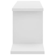 Vidaxl Stenska TV polica bela 125x18x23 cm iverna plošča
