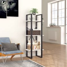Vidaxl Knjižna omara 3-nadstropna bela 40x30x105 cm iverna plošča