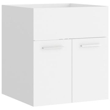 Vidaxl Omarica za umivalnik bela 41x38,5x46 cm inženirski les