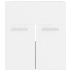Vidaxl Omarica za umivalnik bela 41x38,5x46 cm iverna plošča