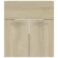 Vidaxl Omarica za umivalnik sonoma hrast 41x38,5x46 cm iverna plošča