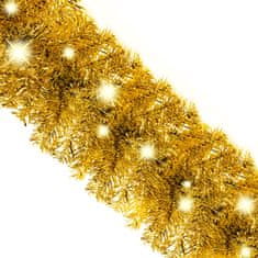 Vidaxl Božična girlanda z LED lučkami 10 m zlata