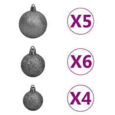 Vidaxl Umetna osvetljena novoletna jelka z bunkicami 90 cm zelena
