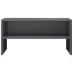 Vidaxl TV omarica visok sijaj siva 80x40x40 cm iverna plošča