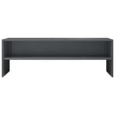 Vidaxl TV omarica visok sijaj siva 120x40x40 cm iverna plošča