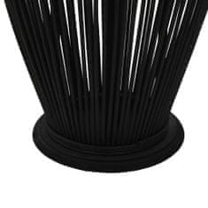 shumee Viseča laterna za svečo iz bambusa 95 cm črna