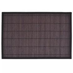 Vidaxl Bambusov pogrinjek 6 kosov 30x45 cm temno rjave barve