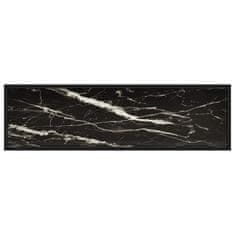 Vidaxl Konzolna mizica črna 120x35x75 cm kaljeno steklo