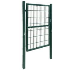 shumee 2D Vrata za Ograjo (Enojna) Zelene Barve 106 x 210 cm
