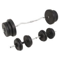Vidaxl Komplet uteži in ročk 60 kg
