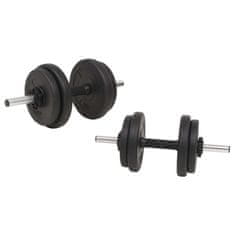 Vidaxl Komplet uteži in ročk 60 kg