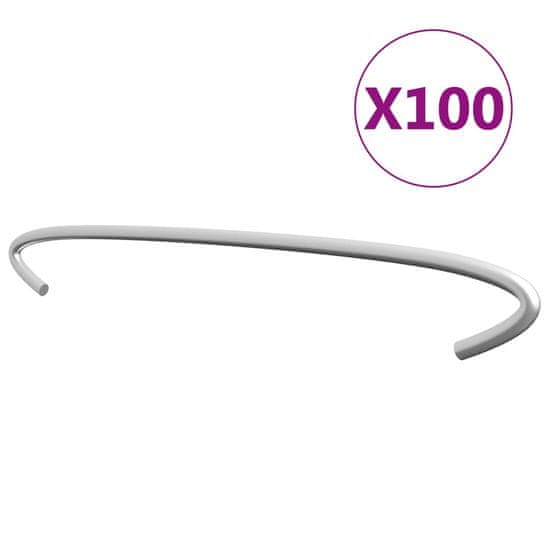 Vidaxl Kavlji za gabion 100 kosov pocinkano jeklo 40 cm