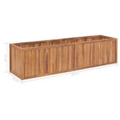 Vidaxl Visoka greda 200x50x50 cm trdna tikovina