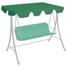 Vidaxl Streha za vrtno gugalnico zelena 150/130x70/105 cm