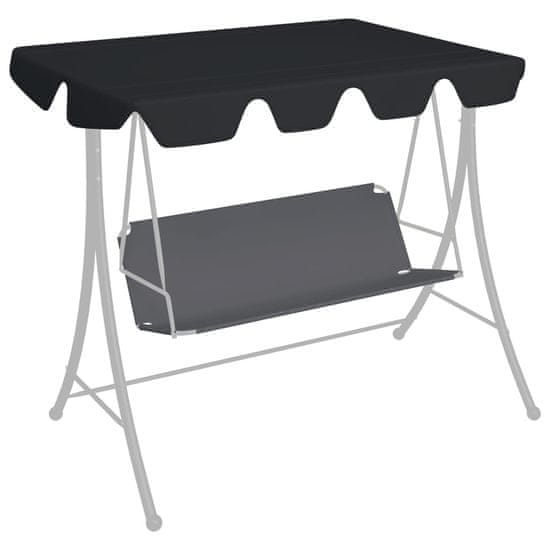 Vidaxl Streha za vrtno gugalnico črna 150/130x70/105 cm