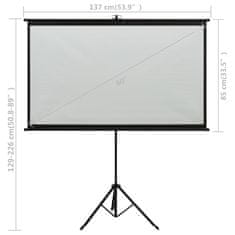 Vidaxl Projekcijsko platno s trinožnim stojalom 60" 16:9