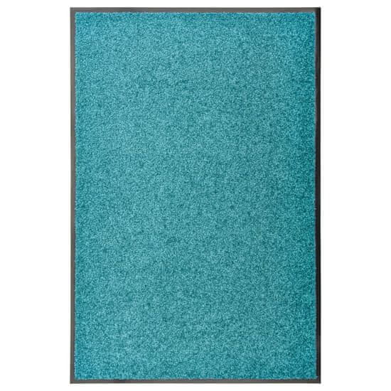 Greatstore Pralni predpražnik cyan moder 60x90 cm