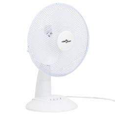 Greatstore Namizni ventilator 3 hitrosti 30 cm 40 W bel