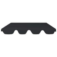 Vidaxl Streha za vrtno gugalnico črna 150/130x70/105 cm